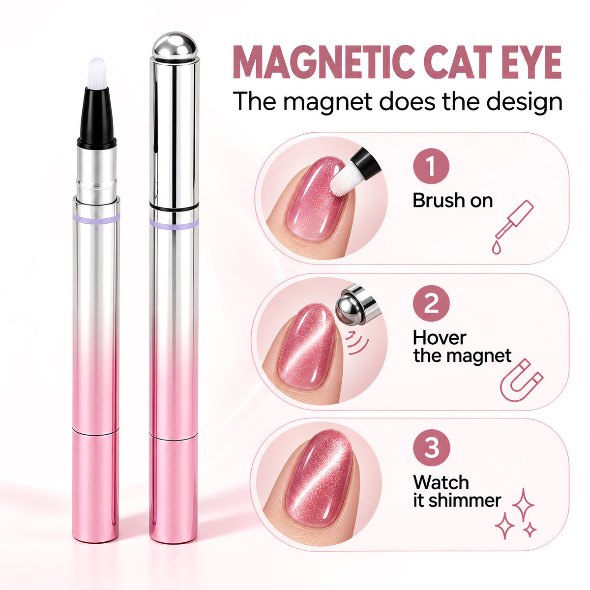 Magnetic cat eye in 3 steps